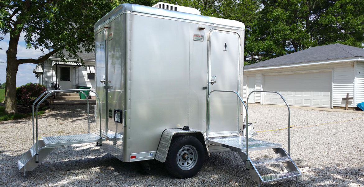 Indy Luxury Restroom Trailer rentals private homes and wedding parties